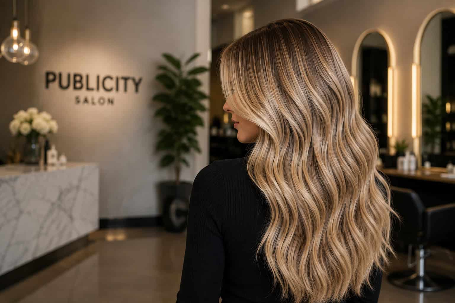 Natural looking hair extensions in Oklahoma City at Publicity Salon